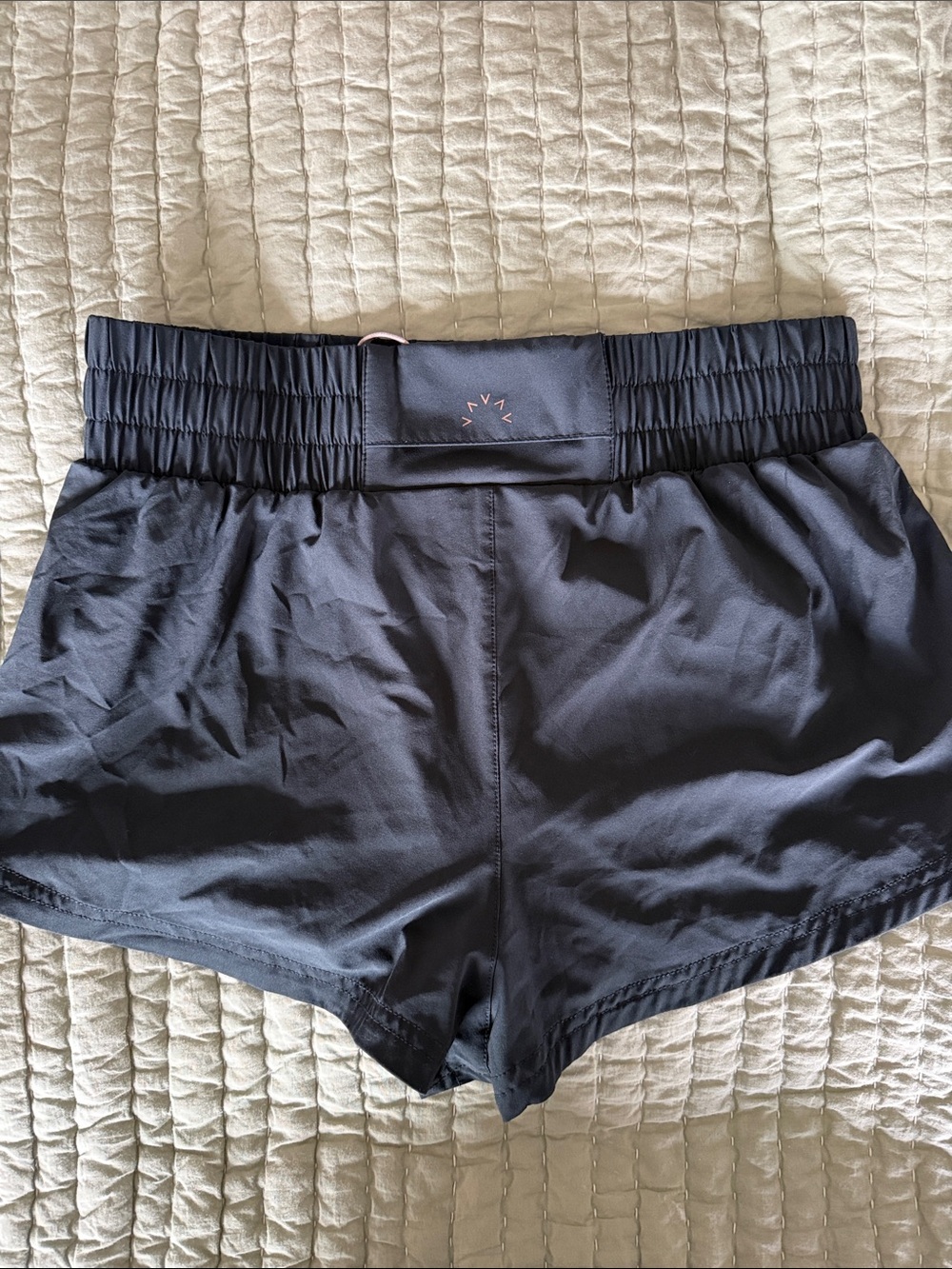 Varley Black Athletic Running Shorts with Pink Drawstring - Picture 4 of 5